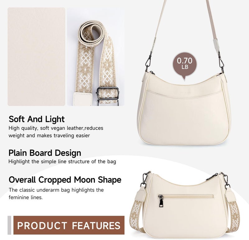 APHISON Trendy Leather Crossbody Purse with Adjustable Strap, Women's Shoulder Handbag - Image 5